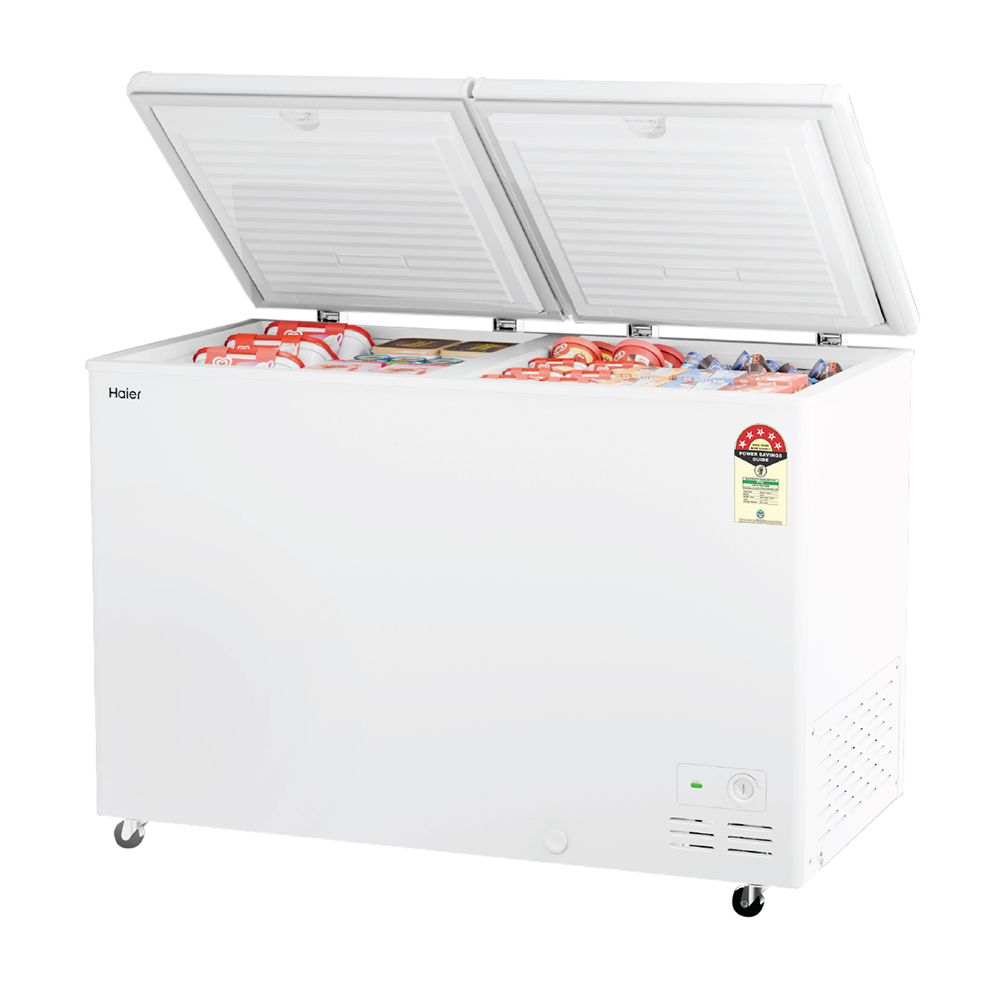 Haier Deep Freezer 500L, Hard Top Convertible Double Door (White)